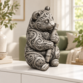 Panda Ornament - Silber handbemalt Wohnzimmer