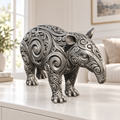 Tapir Ornament - Silber handbemalt Wohnzimmer