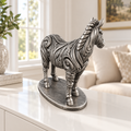 Zebra Ornament - Silber handbemalt Wohnzimmer