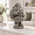 Weihnachtsmann mit Sack Ornament - Silber handbemalt Wohnzimmer
