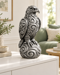 Adler Ornament - Silber handbemalt Wohnzimmer