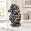 Pinguin mit Mütze Ornament - Silber handbemalt Wohnzimmer