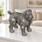 Boerboel Ornament - Silber handbemalt Wohnzimmer