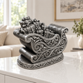 Geschenkschlitten Ornament - Silber handbemalt Wohnzimmer