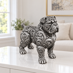 Presa Canario Ornament - Silber handbemalt Wohnzimmer