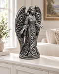 Engel mit Flügeln Ornament - Silber handbemalt Wohnzimmer