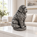 Bernhardiner Ornament - Silber handbemalt Wohnzimmer