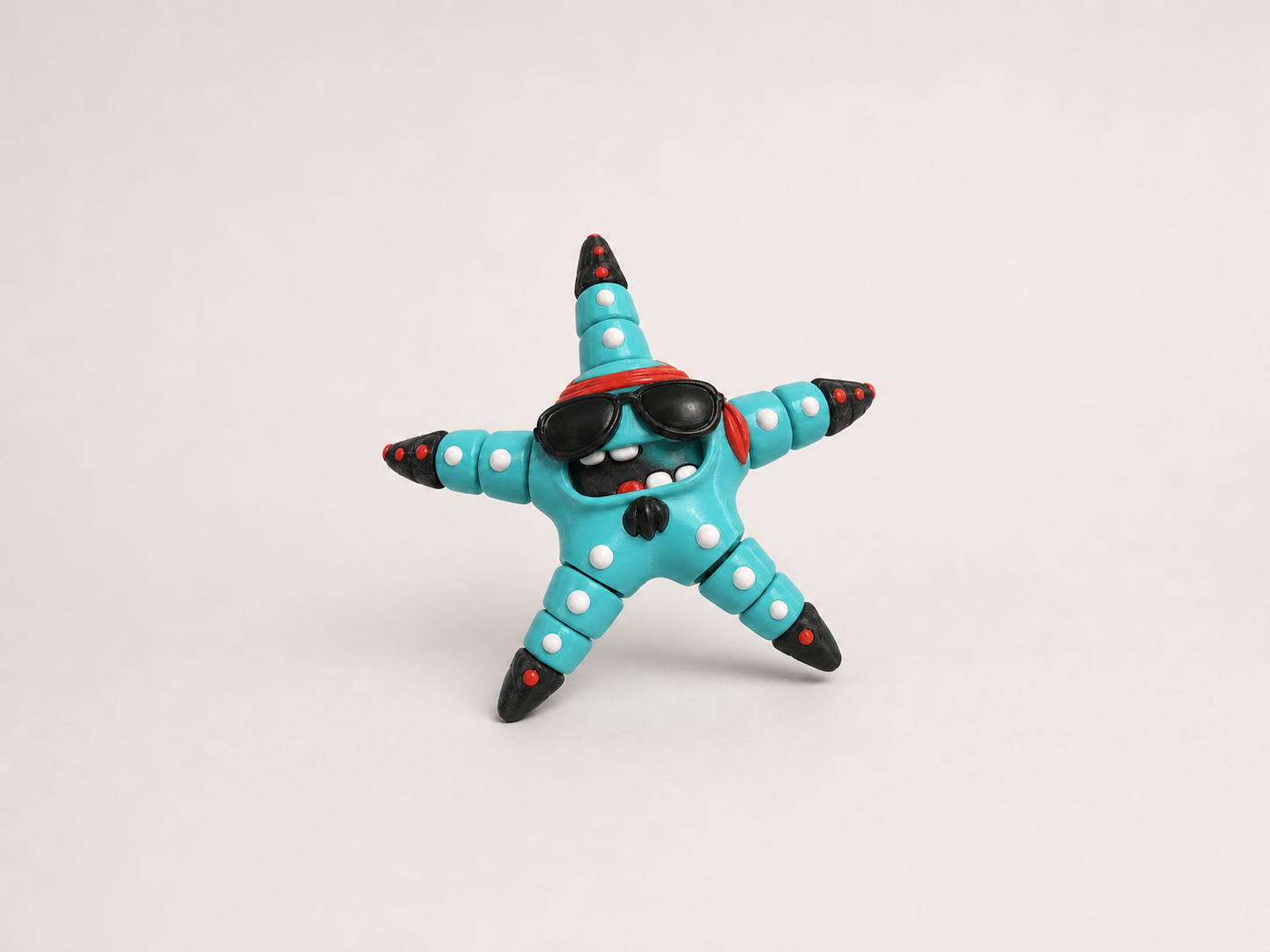 Biker Starfish „Rockstar“ – bewegliche Seestern-Figur FehnFactory