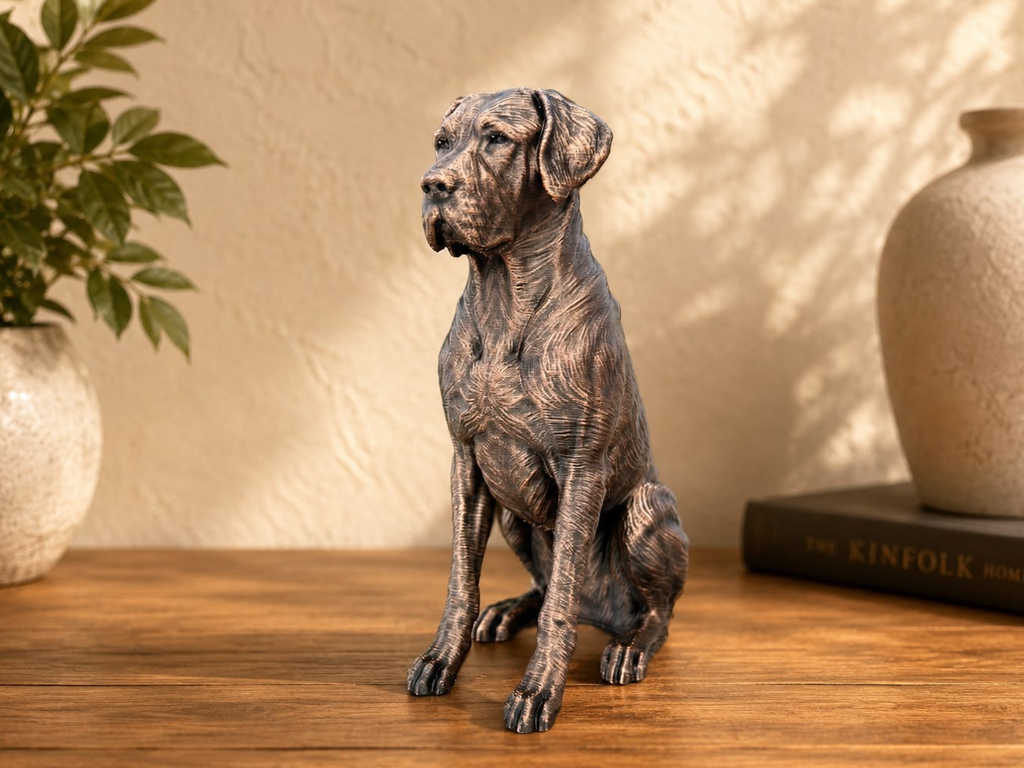 Deutsche Dogge (Great Dane) – detailreiche sitzende Hundefigur | Geschenk für Doggen-Fans | Made in Germany Fehn-factory.de