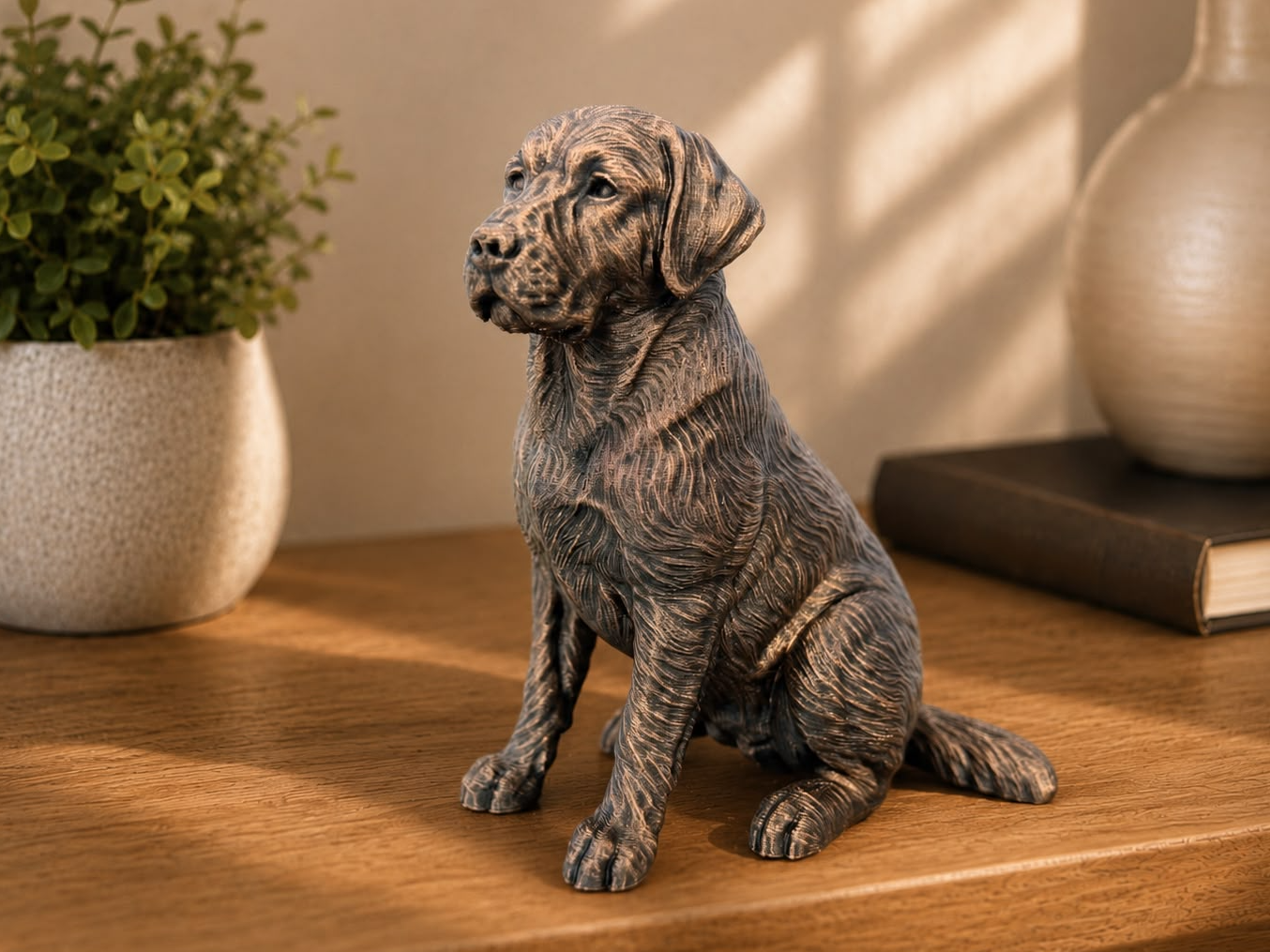 Labrador Retriever – detailreiche sitzende Hundefigur | Geschenk für Hundefans | Made in Germany Fehn-factory.de