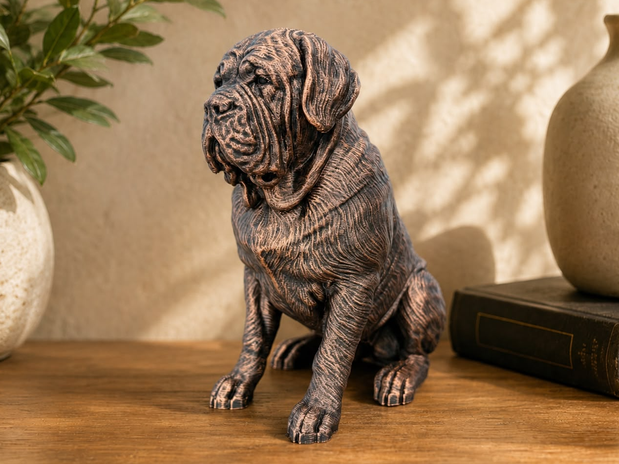Mastiff – detailreiche sitzende Hundefigur | Geschenk für Molosser-Fans | Made in Germany Fehn-factory.de