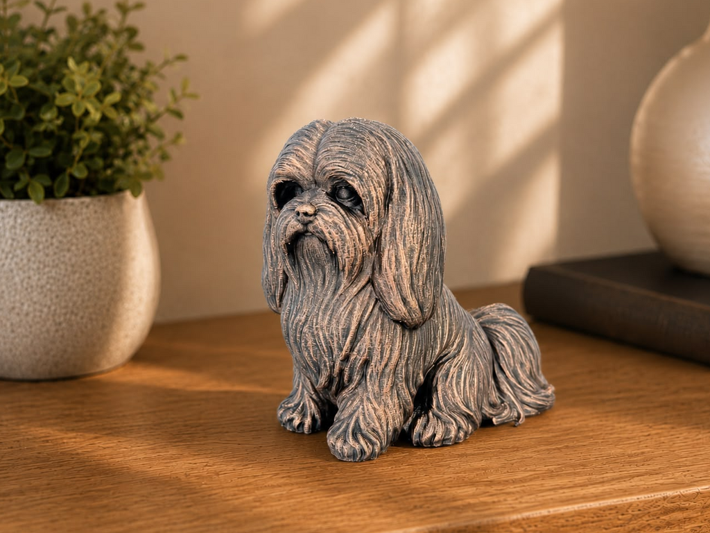Malteser – detailreiche sitzende Hundefigur | Geschenk für Malteser-Fans | Made in Germany Fehn-factory.de