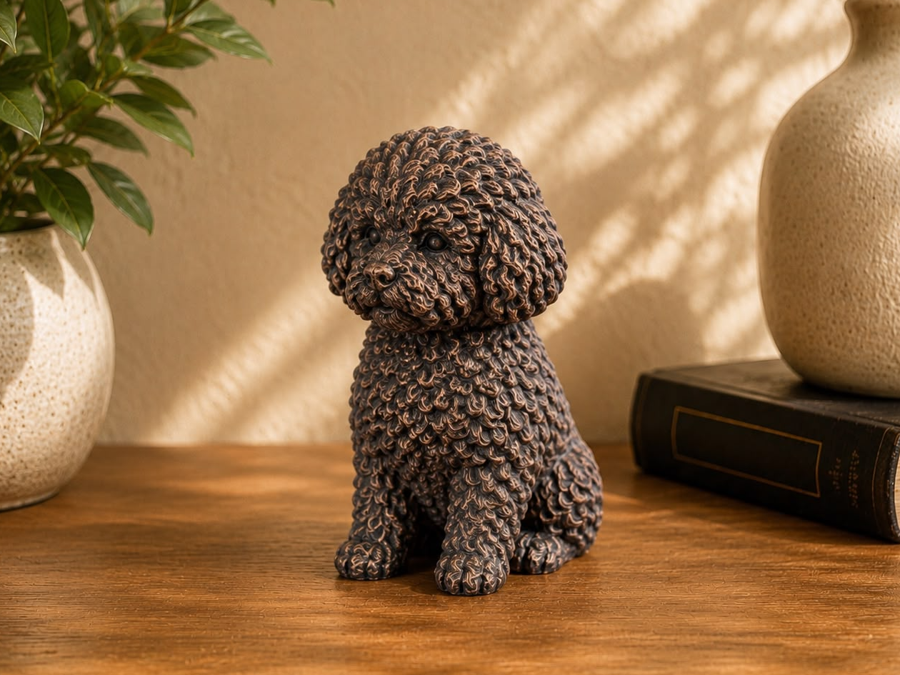 Bichon Frisé – detailreiche sitzende Hundefigur | Geschenk für Hundefans | Made in Germany Fehn-factory.de