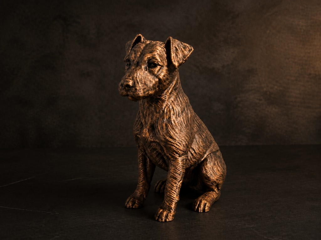 Jack Russell Terrier Figur sitzend – Hundefigur für innen | Geschenk für Terrierfans | Made in Germany Fehn-factory.de