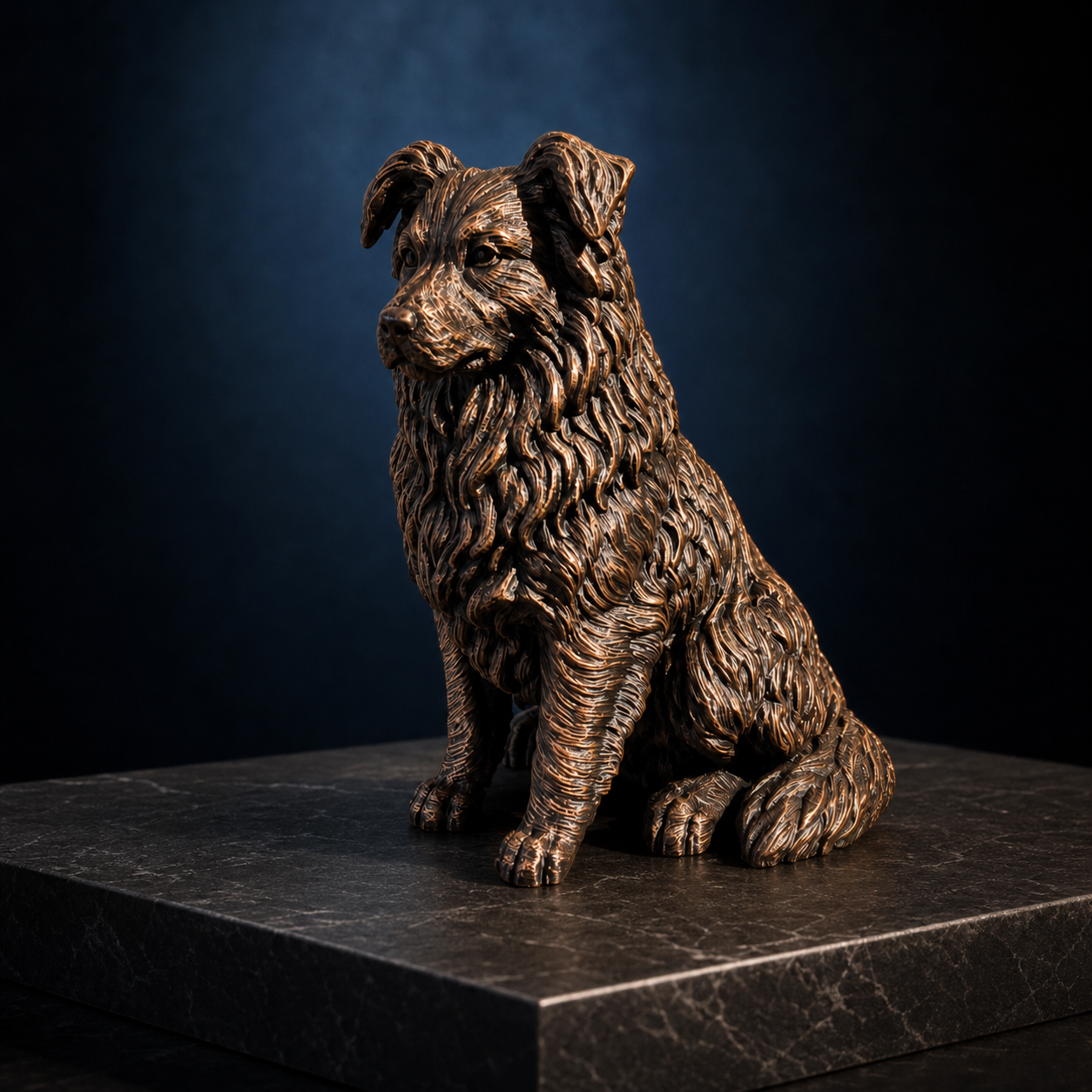 Australian Shepherd Hundefigur sitzend – Aussie-Deko für innen | Geschenk für Hundefans | Made in Germany Fehn-factory.de