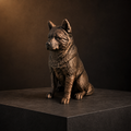 Akita Hundefigur sitzend – Akita Dog Figurine | Japanische Hunderasse Deko | Made in Germany Fehn-factory.de