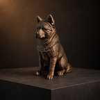 Akita Hundefigur sitzend – Akita Dog Figurine | Japanische Hunderasse Deko | Made in Germany Fehn-factory.de