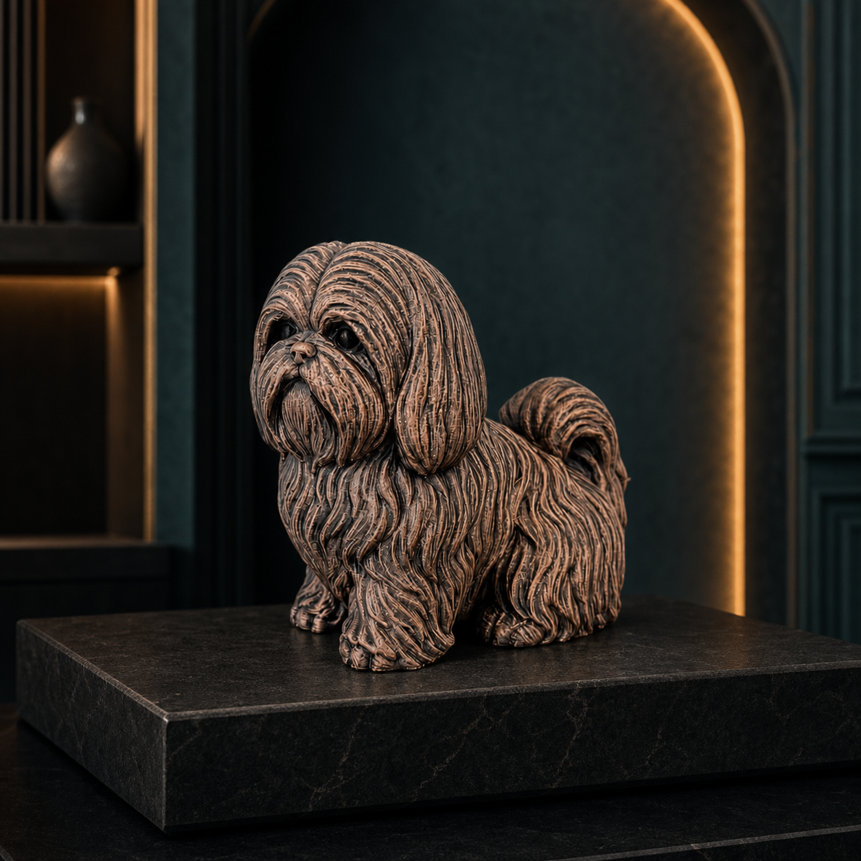 Shih Tzu – detailreiche Hundefigur mit langem Fell | Geschenk für Hundefans | Made in Germany Fehn-factory.de
