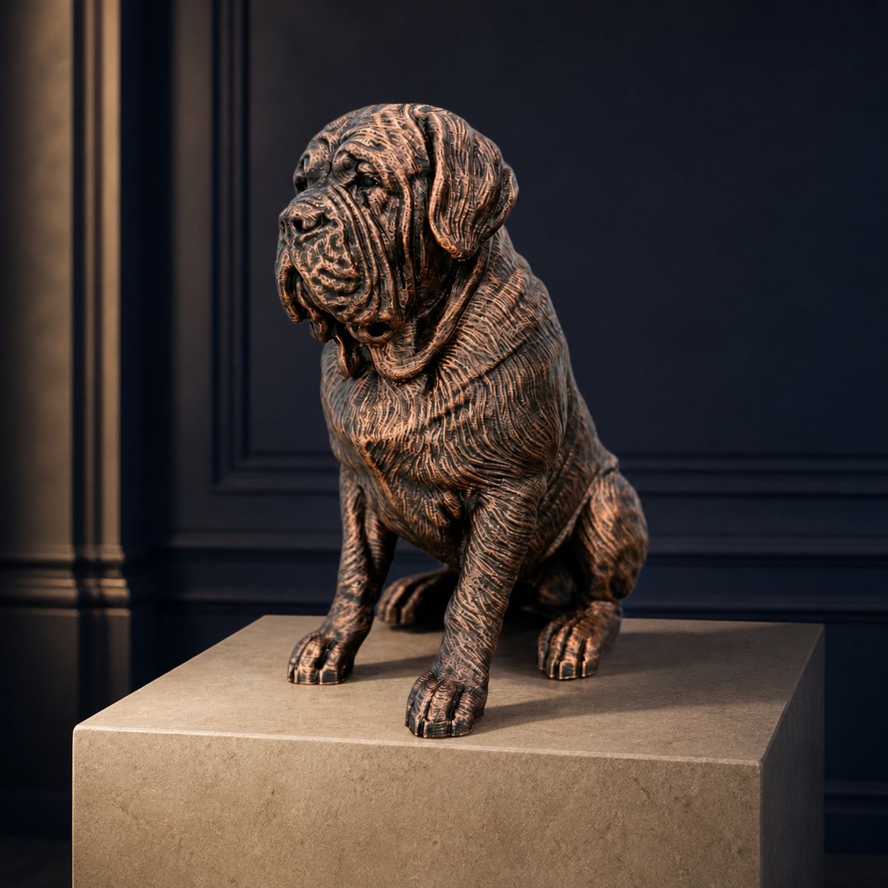 Mastiff – detailreiche sitzende Hundefigur | Geschenk für Molosser-Fans | Made in Germany Fehn-factory.de