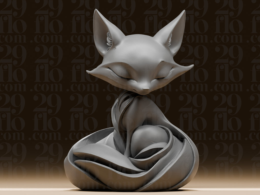 Schlafender Fuchs – freistehende Fuchs-Skulptur FehnFactory