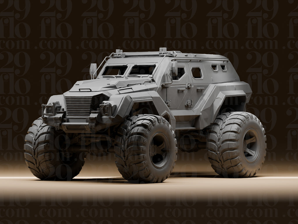 Gepanzerter Offroad-SUV – freistehendes Fahrzeugmodell FehnFactory