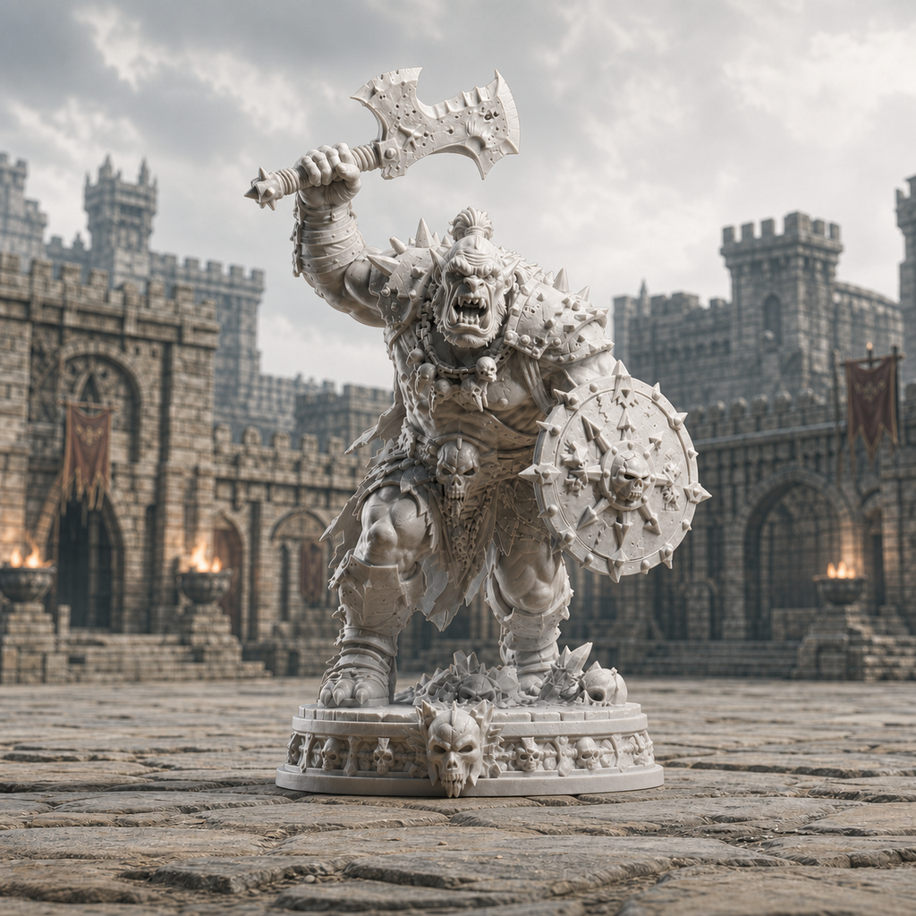 Ork Berserker – Dark-Fantasy-Kriegerskulptur FehnFactory