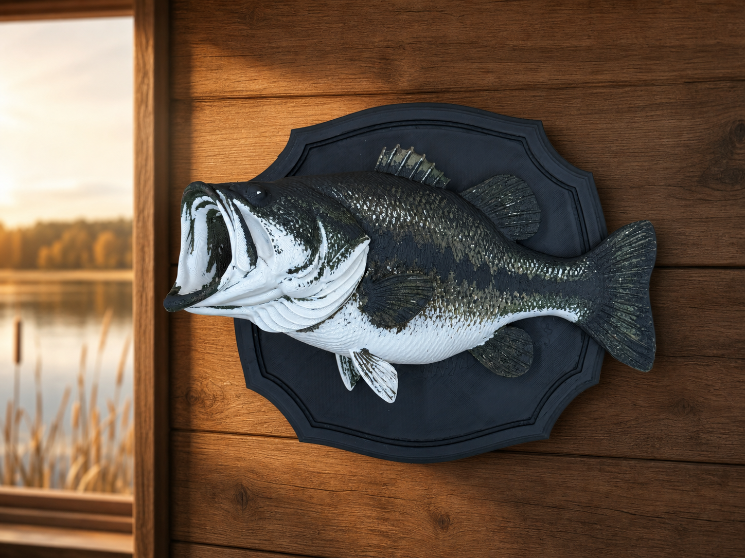 Largemouth Bass – Plastische Fisch-Wandskulptur FehnFactory