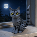 Moonstripe Kitten – Freistehende Kätzchen-Figur FehnFactory