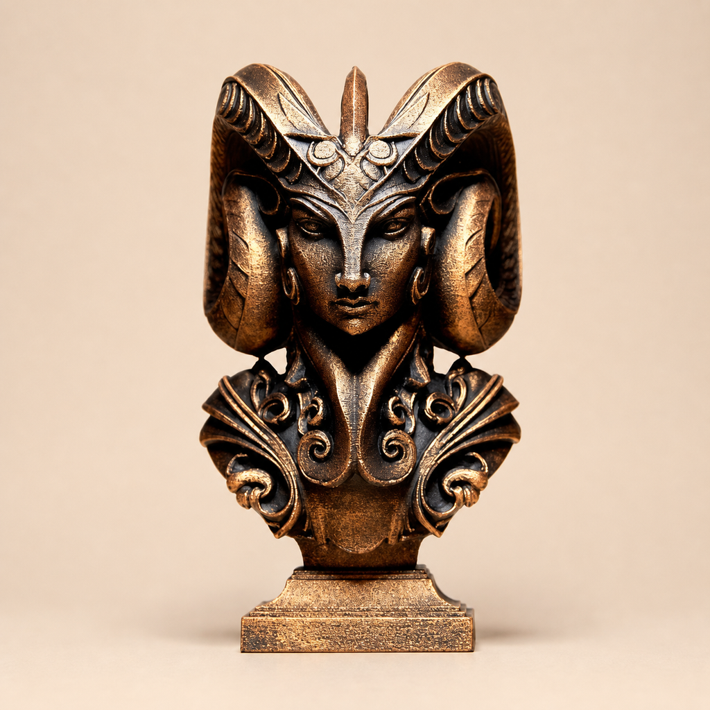 Lady Aries Skulptur – Sternzeichen Widder FehnFactory
