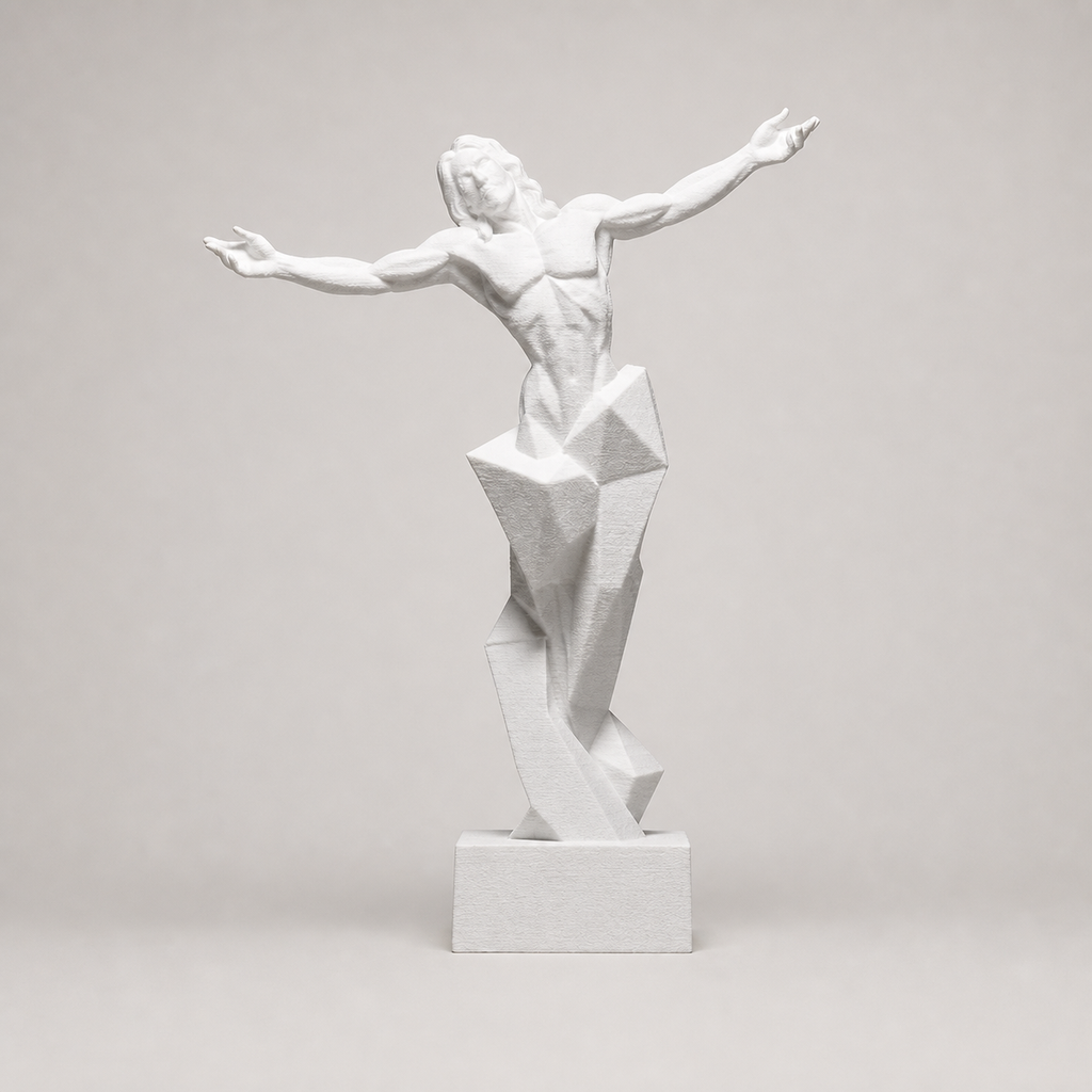 Moderne Jesus-Statuette – Christus mit offenen Armen FehnFactory
