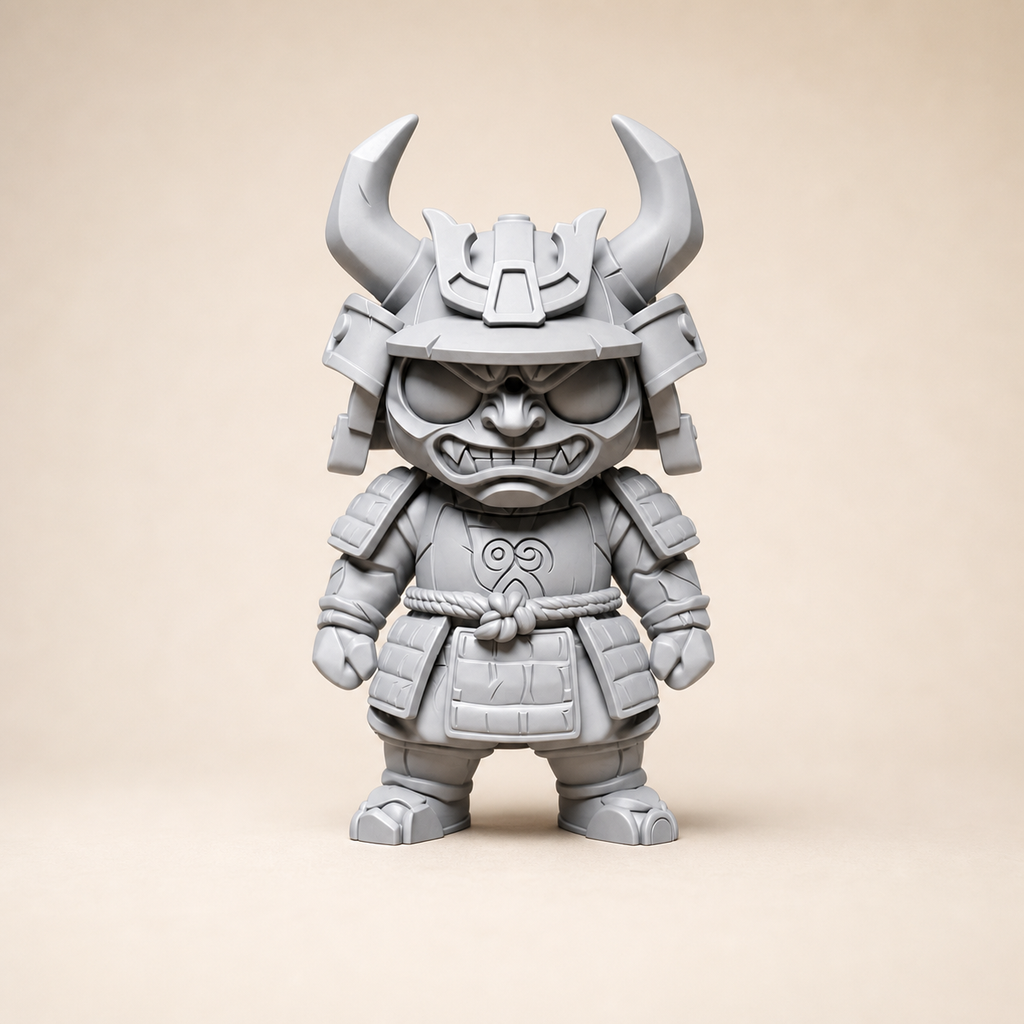 Mini-Samurai-Figur – Gehörnter Kabuto-Helm FehnFactory