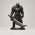 Monster-Kriegerskulptur – Gehörnter Dark Fantasy Ritter FehnFactory