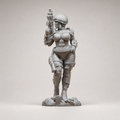 Taktische Sci-Fi-Soldatin – Sammlerstatue auf Geröllsockel FehnFactory