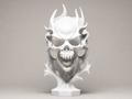 Flammenschädel – Freistehende Gothic-Skulptur FehnFactory
