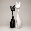 Modernes Katzen-Duo – 2er Set abstrakte Katzenfiguren FehnFactory