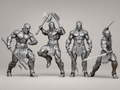 4 Gladiatoren – Römische Krieger Figuren-Set FehnFactory