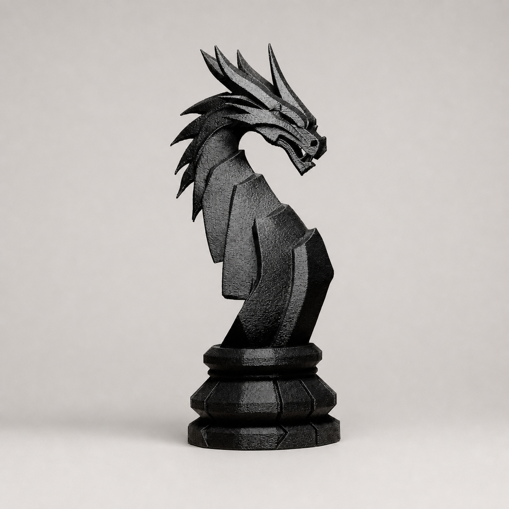 Geometrische Drachenstatuette – Moderner Fantasy-Drache FehnFactory
