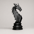 Geometrische Drachenstatuette – Moderner Fantasy-Drache FehnFactory