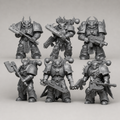 6 gepanzerte Krieger – Fantasy & Sci-Fi Figuren-Set FehnFactory