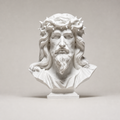 Jesus-Christus-Büste mit Dornenkrone – Christliche Skulptur FehnFactory