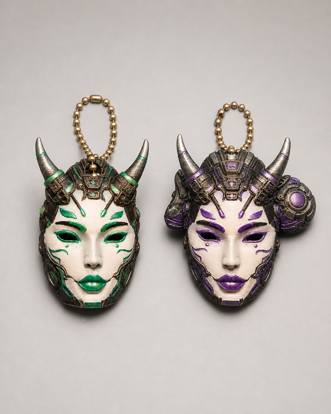 Tetsu Hannya – Cyber-Yokai-Masken-Anhänger FehnFactory