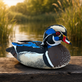 Royal Wood Duck – Freistehende Brautente-Skulptur FehnFactory
