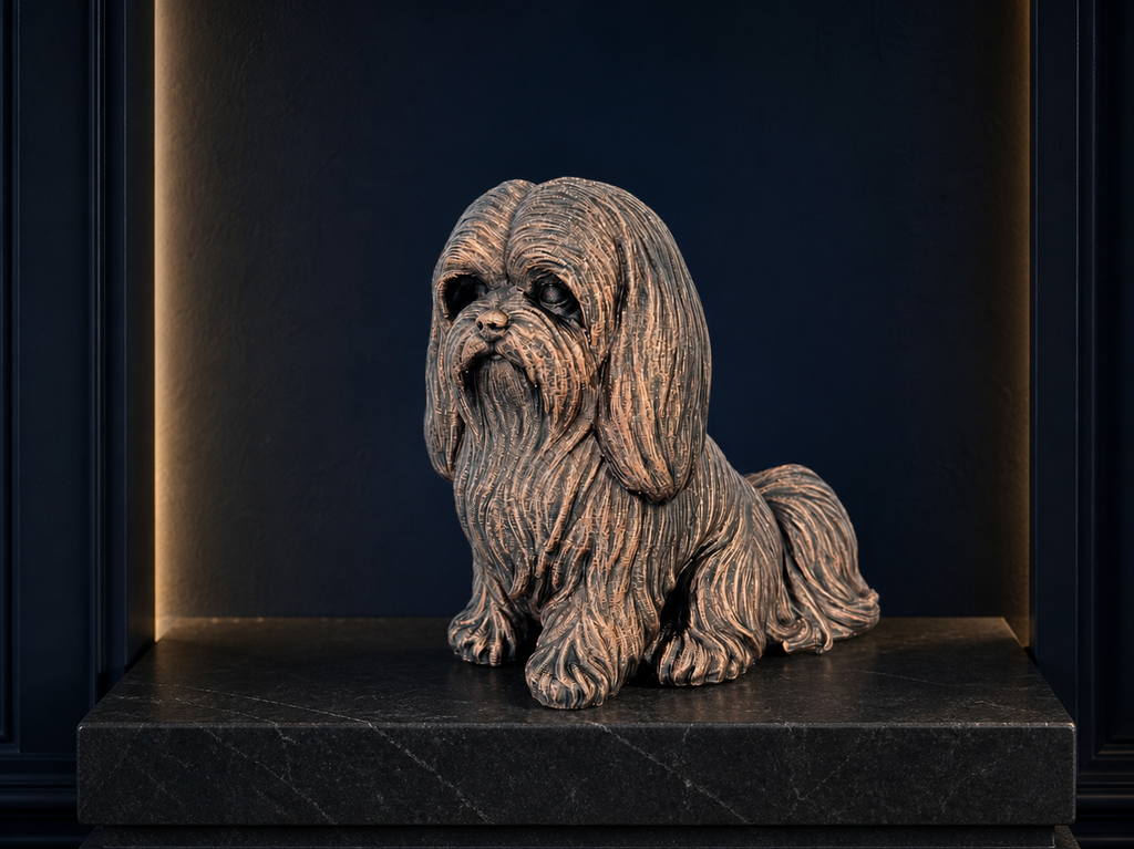 Malteser – detailreiche sitzende Hundefigur | Geschenk für Malteser-Fans | Made in Germany Fehn-factory.de