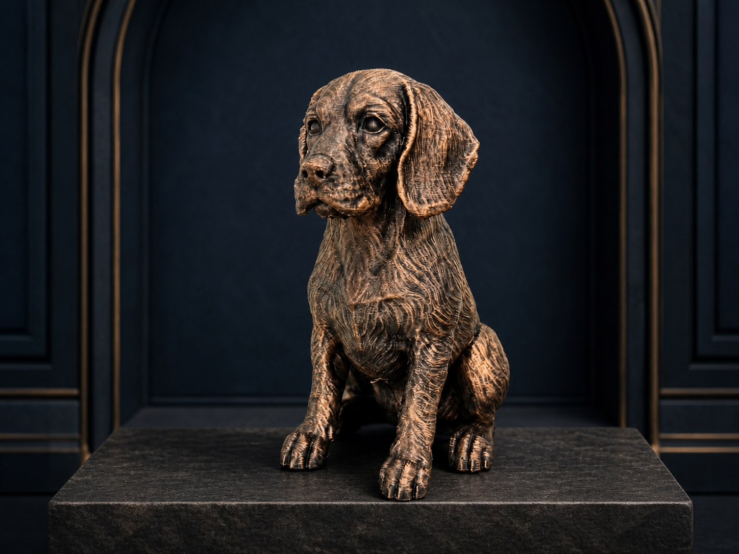 Beagle – detailreiche sitzende Hundefigur | Geschenk für Hundefans | Made in Germany Fehn-factory.de