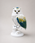 Northern Lights Owl – mehrfarbige Schneeeulen-Skulptur FehnFactory