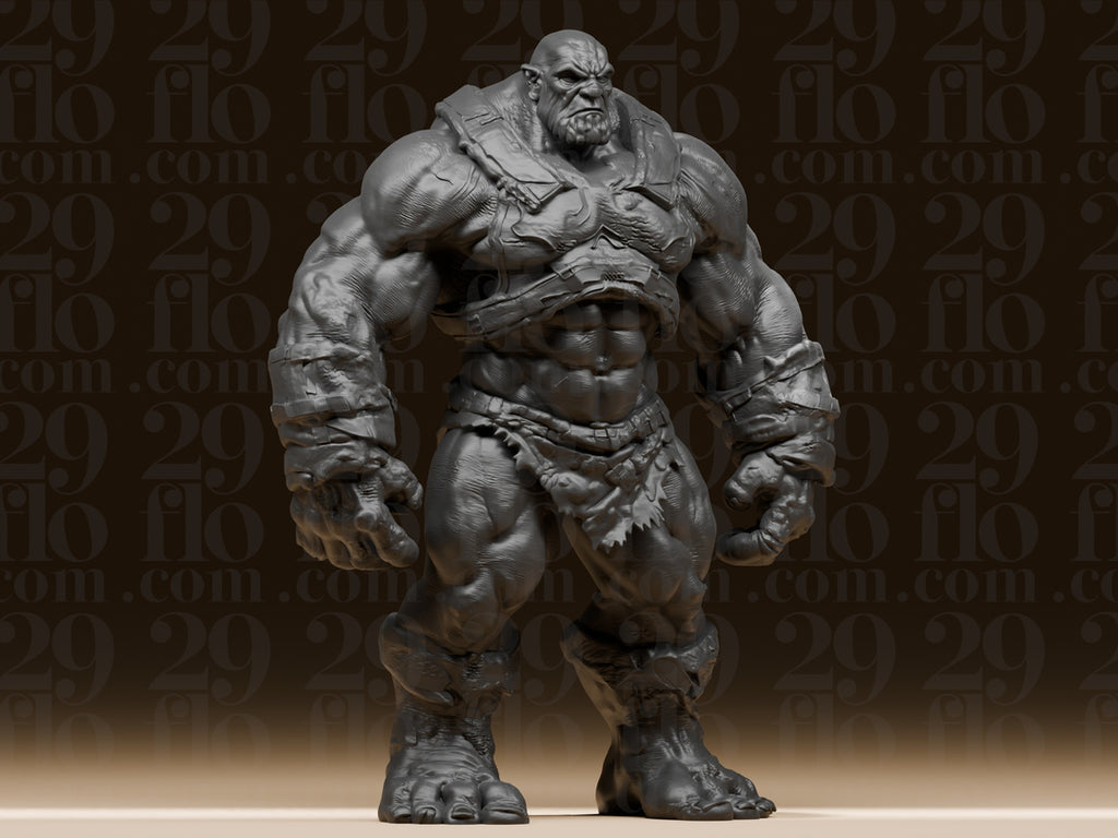 Fantasy-Koloss – freistehende Kriegerfigur mit wuchtigem Brustharnisch FehnFactory
