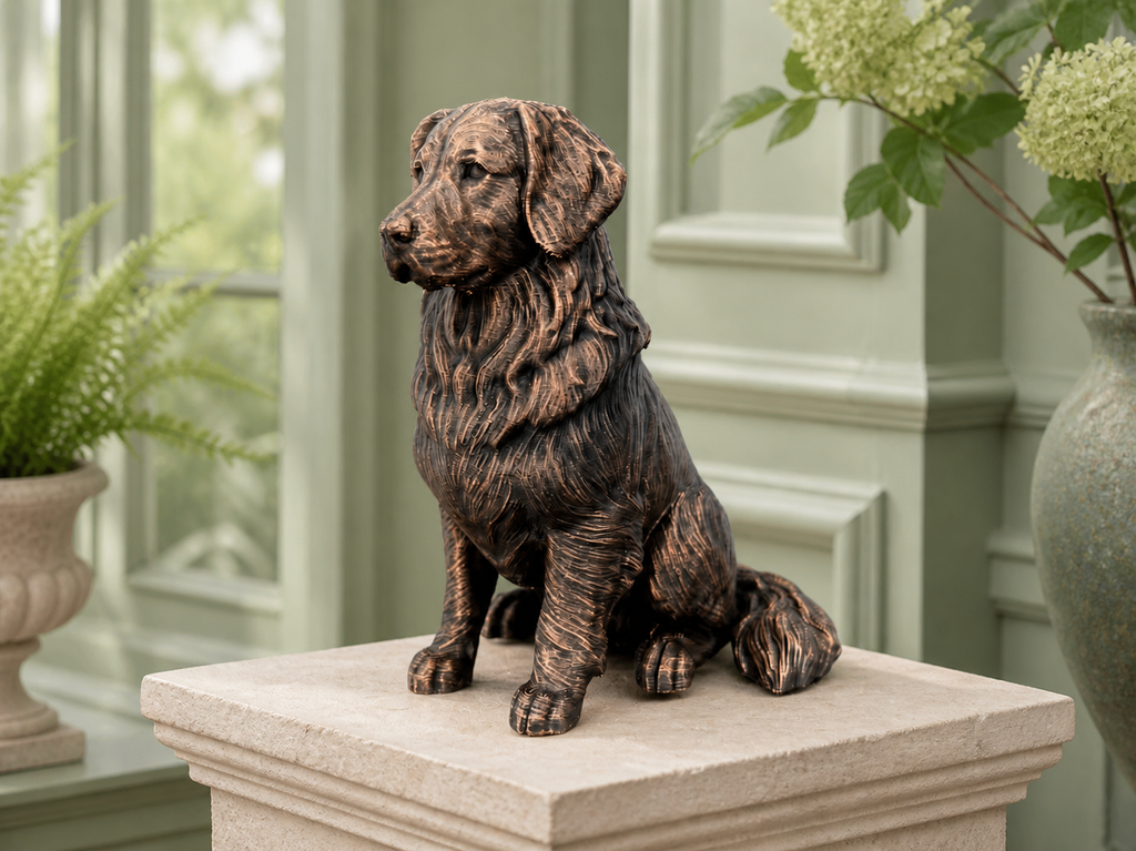 Golden Retriever – detailreiche sitzende Hundefigur | Geschenk für Hundefans | Made in Germany Fehn-factory.de