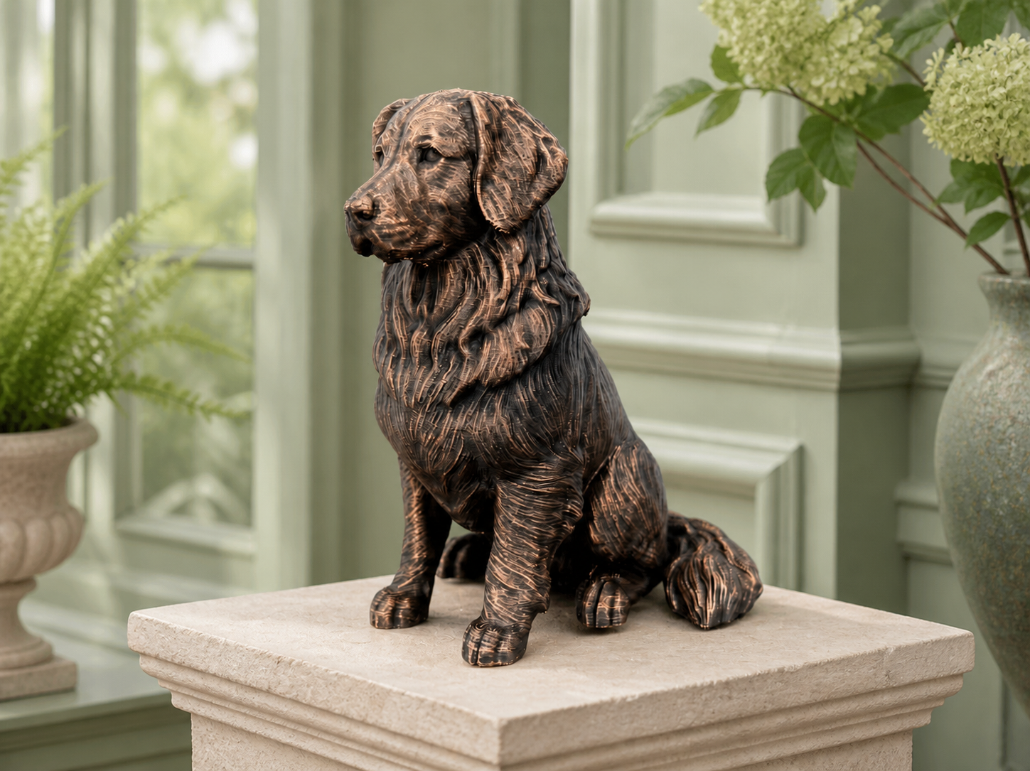 Golden Retriever – detailreiche sitzende Hundefigur | Geschenk für Hundefans | Made in Germany Fehn-factory.de