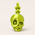 Skull Spine – beweglicher Totenkopf-Anhänger, Lime Silk, 5,6 cm FehnFactory