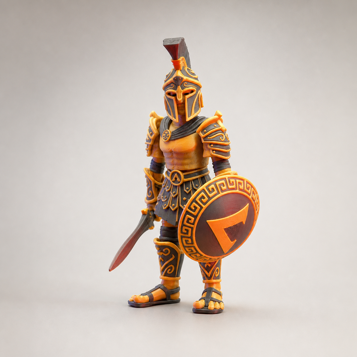 Spartanischer Krieger – bewegliche Figur mit Schild und Schwert, 16,9 cm FehnFactory